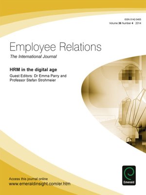 cover image of Employee Relations, Volume 36, Issue 4